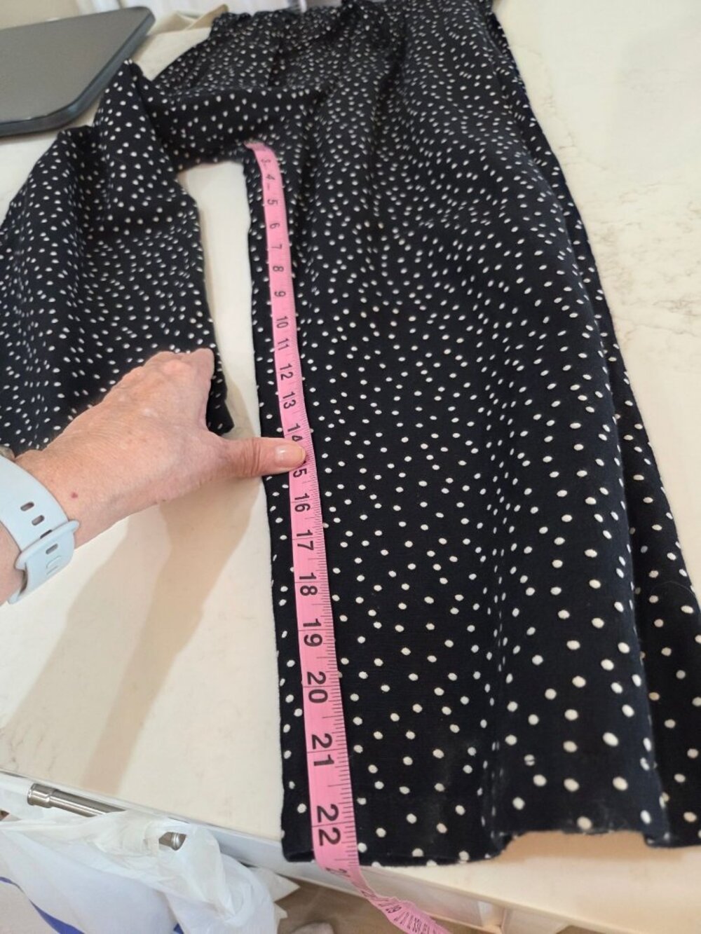Tommy Bahama Sea Swell Linen Crop Jumpsuit Sz M Black Polka Dot Boho Resort - Picture 10 of 12